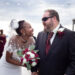 Smiling as we start our life together.